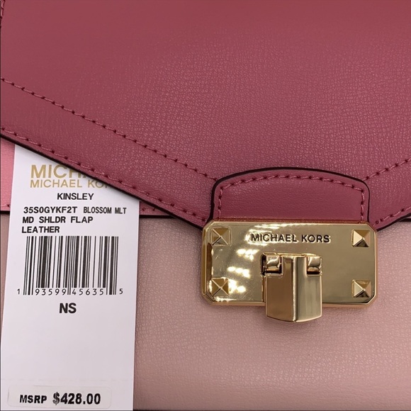 Michael Kors Kinsley Medium Flap Shoulder Bag Crossbody in Blossom Multi - Picture 13 of 15